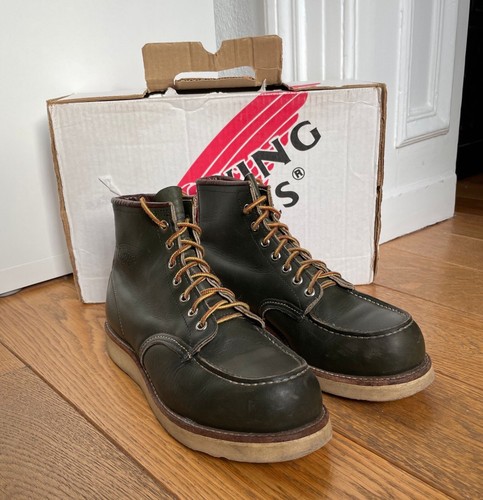 Red wings moc toe green - red,